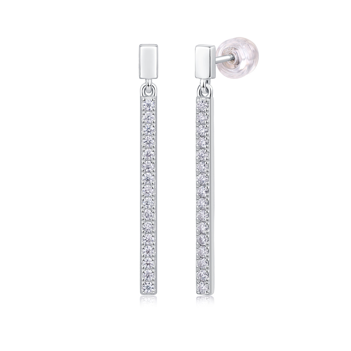 Clementine Pavé Bar Earrings