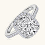 Eugenie Cushion Halo Ring view 4