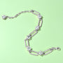 Florence Paperclip Station Bracelet in sterling silver, view 7