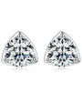 Therese trillion frame moissanite stud earrings in sterling silver