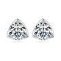 Therese trillion frame moissanite stud earrings in sterling silver