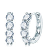 Laure five stone moissanite hoops in sterling silver