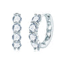 Laure five stone moissanite hoops in sterling silver