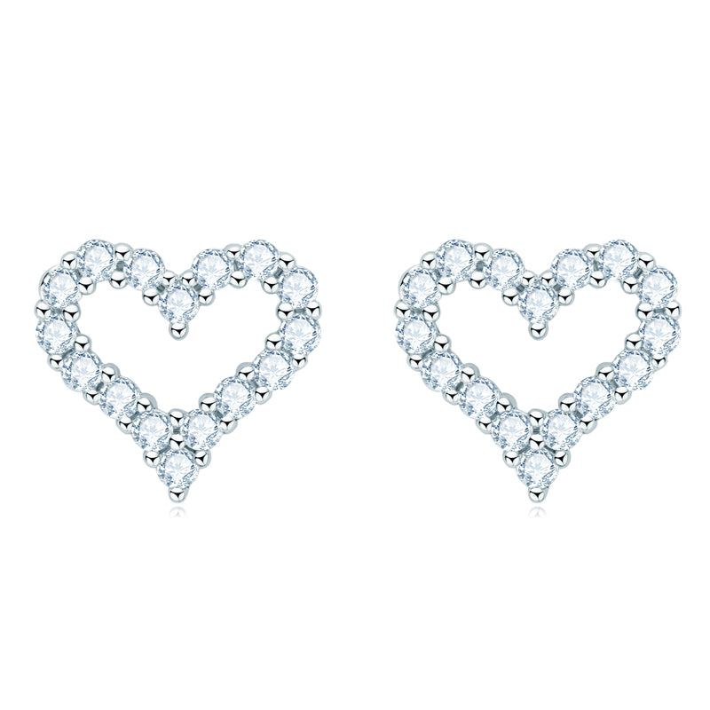 Sylvie Open Heart Studs view 2