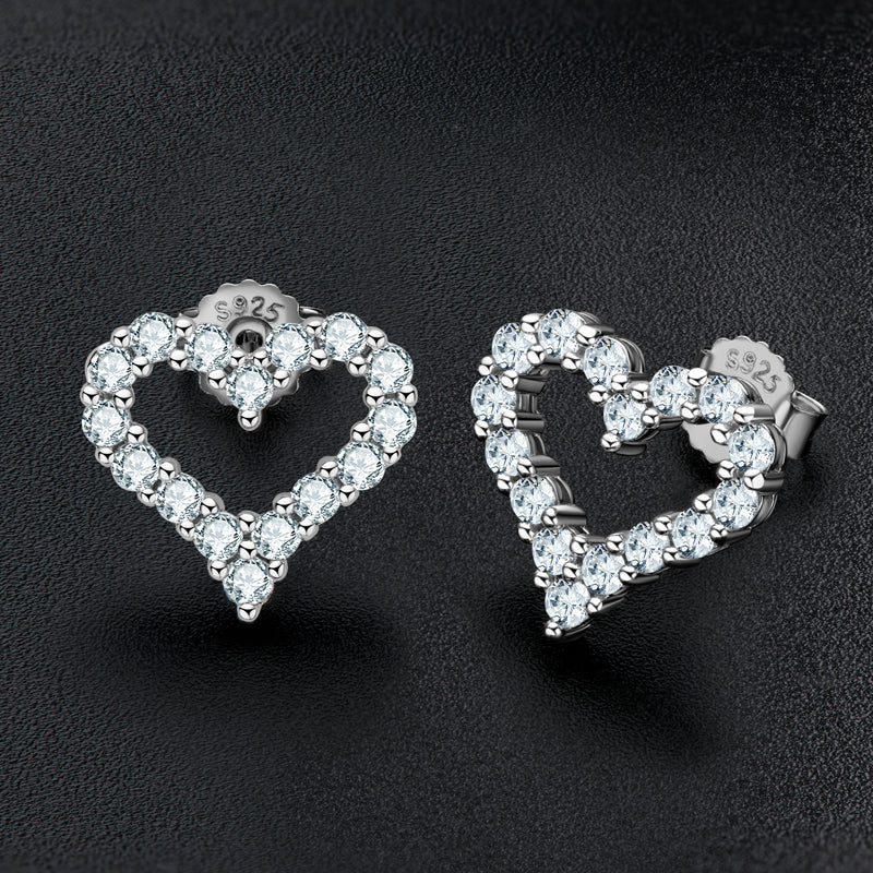 Sylvie Open Heart Studs view 3