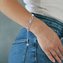 Florence Paperclip Station Bracelet in sterling silver, view 9