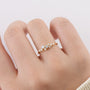 Clemence cluster moissanite ring in gold plate, view 9