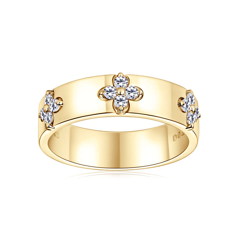 Mariette Clover Band in gold plated view 5