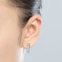 Laure Five Stone Hoops view 4