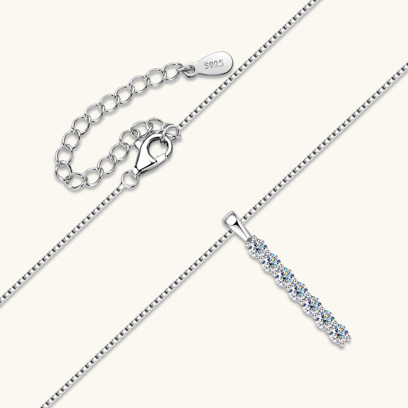 Blanche Seven Stone Drop Necklace view 4