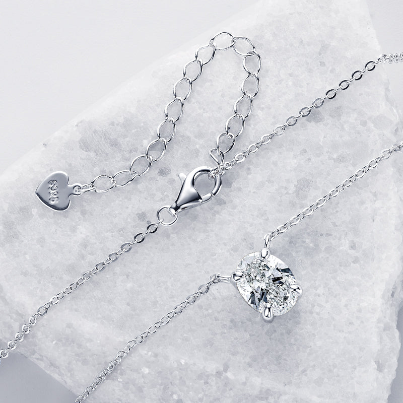 Solange Crushed Ice Oval Necklace view 5