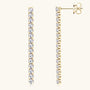 Simone Tennis Drop Earrings in gold plate, view 4