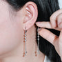 Agathe Trillion Chain Drop Earrings view 5