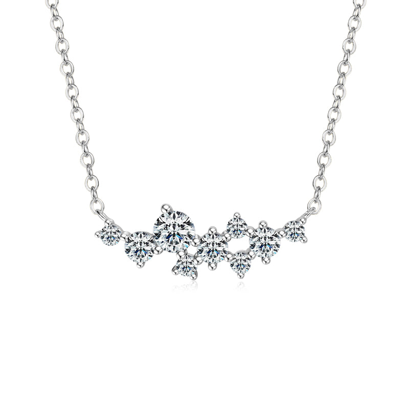 Celeste Cluster Necklace in sterling silver