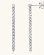 Simone tennis line moissanite drop earrings in sterling silver