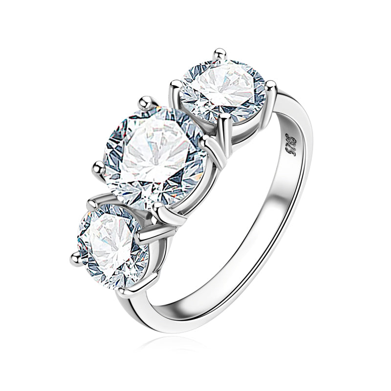 Yvonne Shared Prong Trilogy Ring view 4