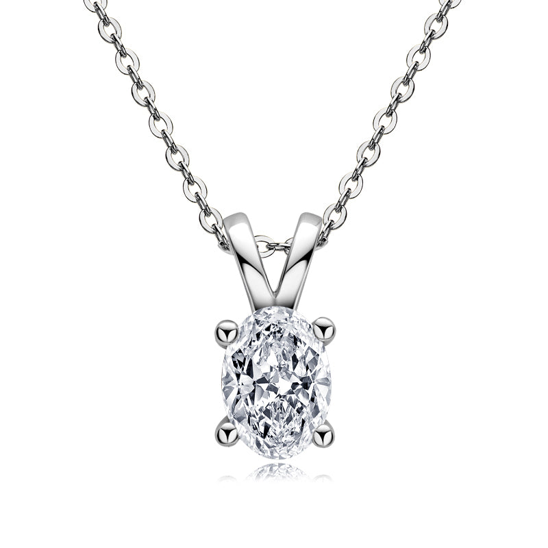 Oceane Oval Solitaire Pendant view 4