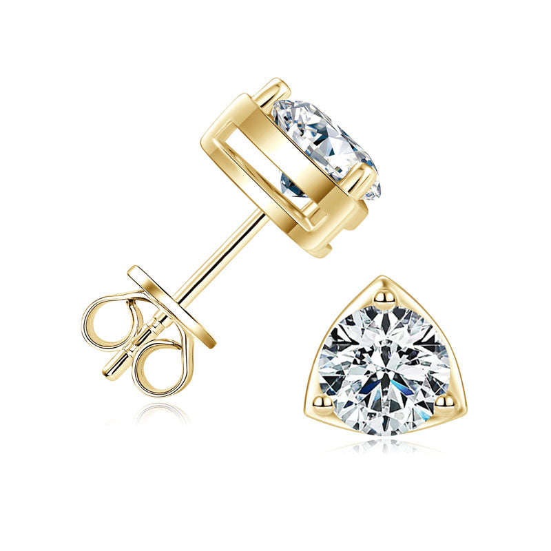 Therese Trillion Frame Studs in gold plate, view 5