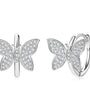 Noelle butterfly pave moissanite huggies in sterling silver