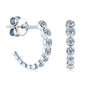 Genevieve Bezel Half Hoops view 5