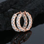 Gaelle Inside Out Hoops in rose gold plated view 7