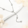 Lumiere Bezel Y Necklace in sterling silver
