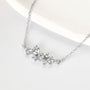 Celeste cluster moissanite necklace in sterling silver, view 6