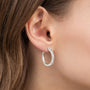 Daphne Pave Hoops in sterling silver, view 6