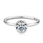 Albane Bezel Solitaire Ring in sterling silver, view 2