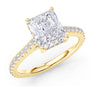 Clarisse Radiant Hidden Halo Ring in gold plated view 6