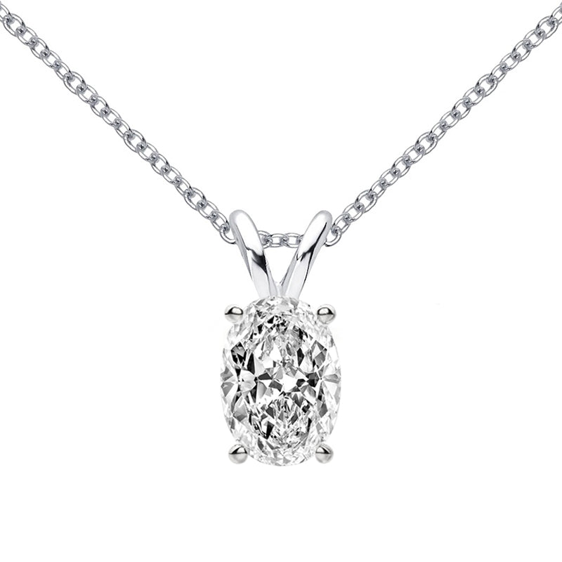 Oceane Oval Solitaire Pendant view 2