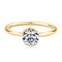 Albane Bezel Solitaire Ring in gold plate, view 5