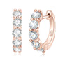 Corinne Five Stone Huggies in rose gold plated view 5