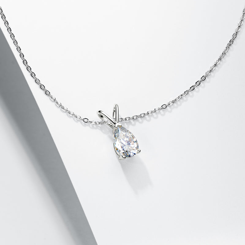 Melisande Pear Solitaire Pendant view 3