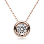 Cosette Bezel Slider Pendant in rose gold plated view 7