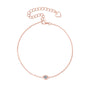 Capucine Bezel Solitaire Bracelet in rose gold plated view 6