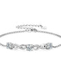 Josephine infinity trio moissanite bracelet in sterling silver