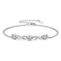 Josephine infinity trio moissanite bracelet in sterling silver