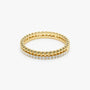 Lorraine Beaded Pave Band in gold plated view 5