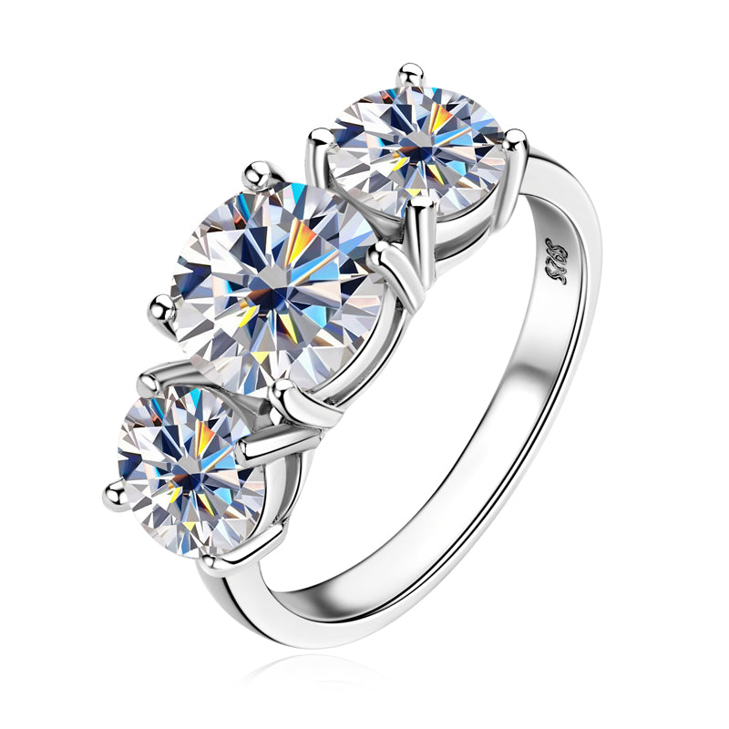 Yvonne Shared Prong Trilogy Ring view 2