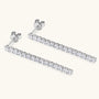 Simone Tennis Drop Earrings in sterling silver, view 5