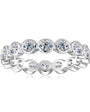 Marceline bezel moissanite eternity band in sterling silver