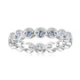 Marceline bezel moissanite eternity band in sterling silver
