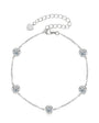 Sandrine bezel station moissanite bracelet in sterling silver