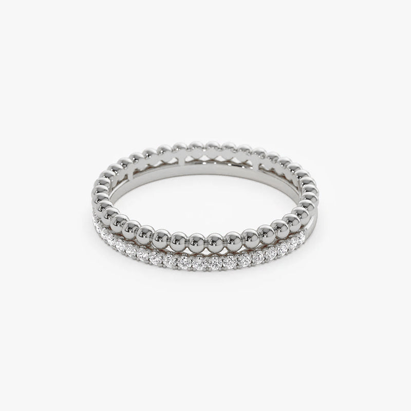 Lorraine Beaded Pave Band view 2