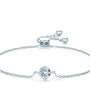 Ninon solitaire moissanite slider bracelet in sterling silver