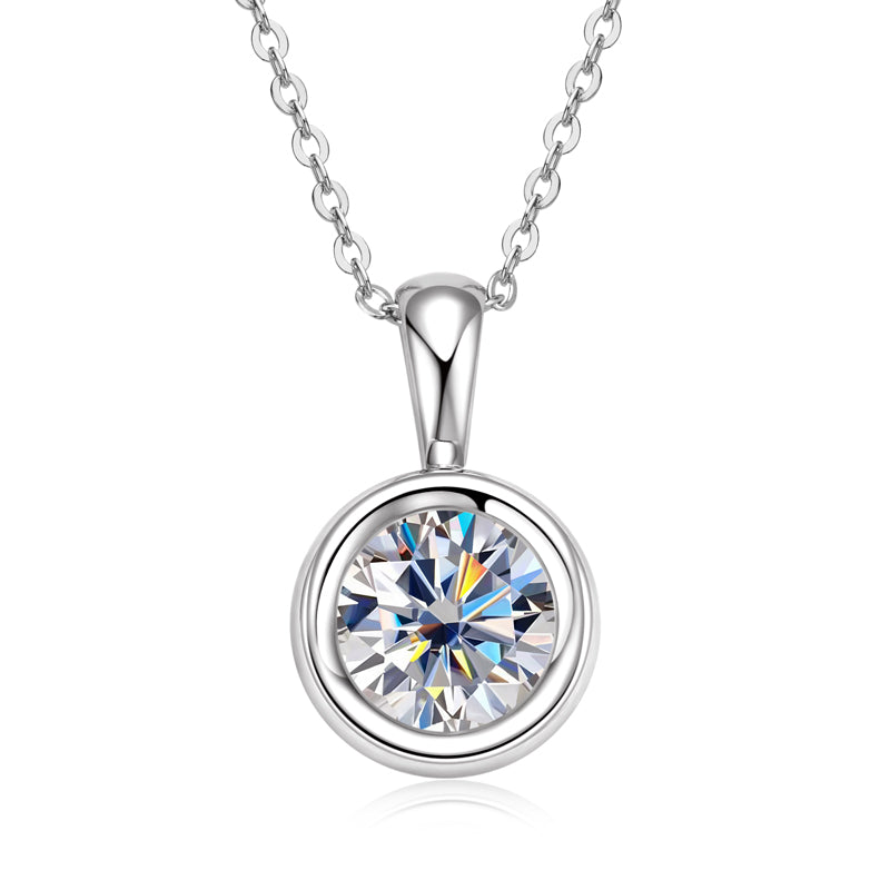 Perrine Bezel Solitaire Pendant view 2
