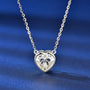 Cecile Heart Bezel Necklace in sterling silver, view 5