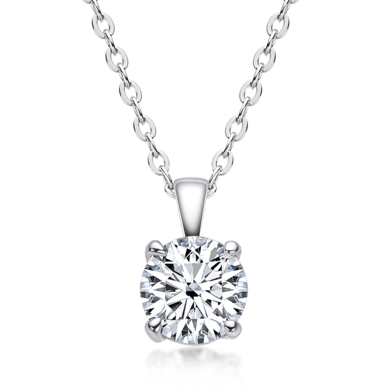 Mia Solitaire Pendant in sterling silver
