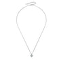 Lucie bezel moissanite drop pendant in sterling silver